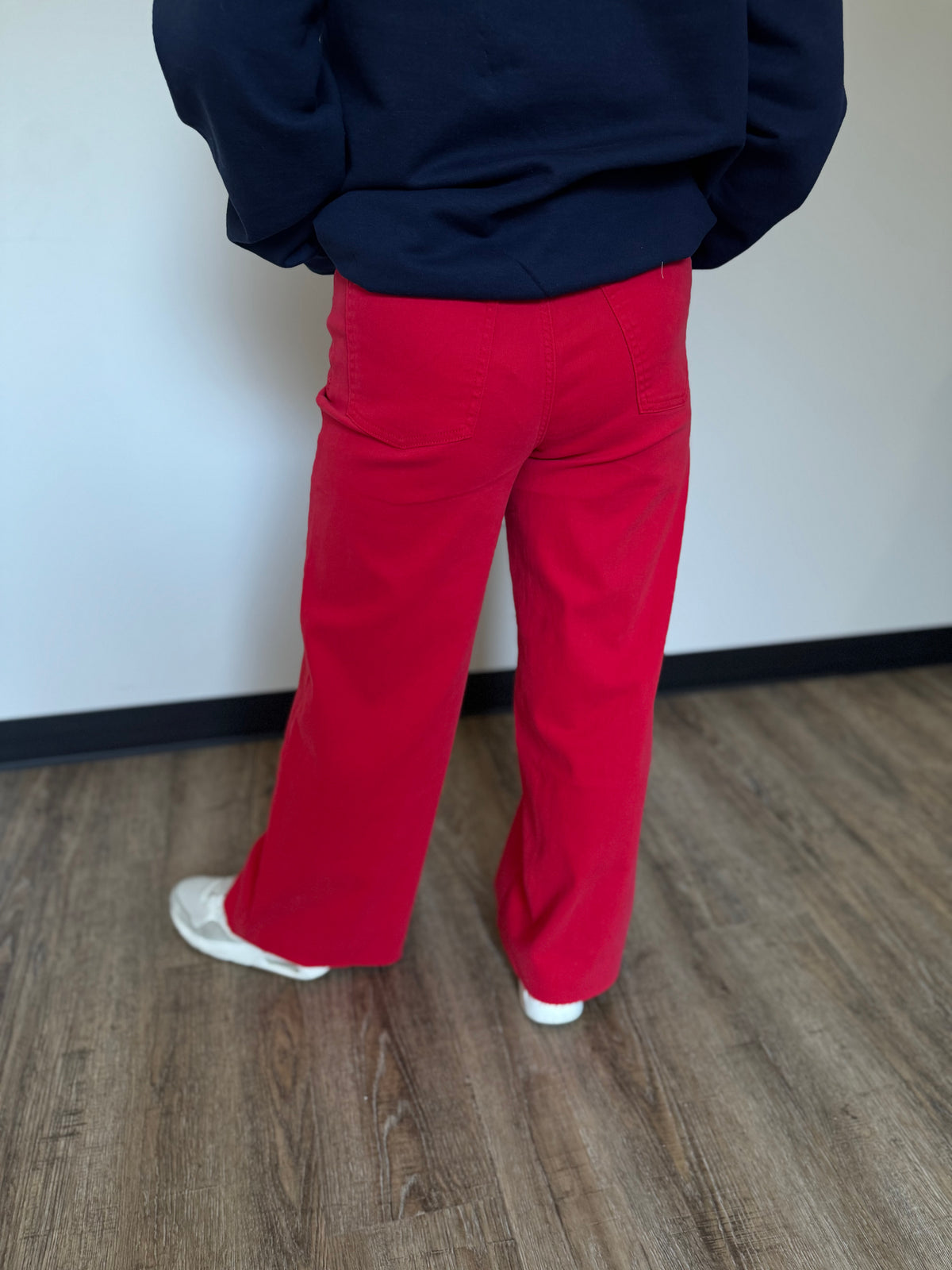 Angelina Red Stretch Twill Pants