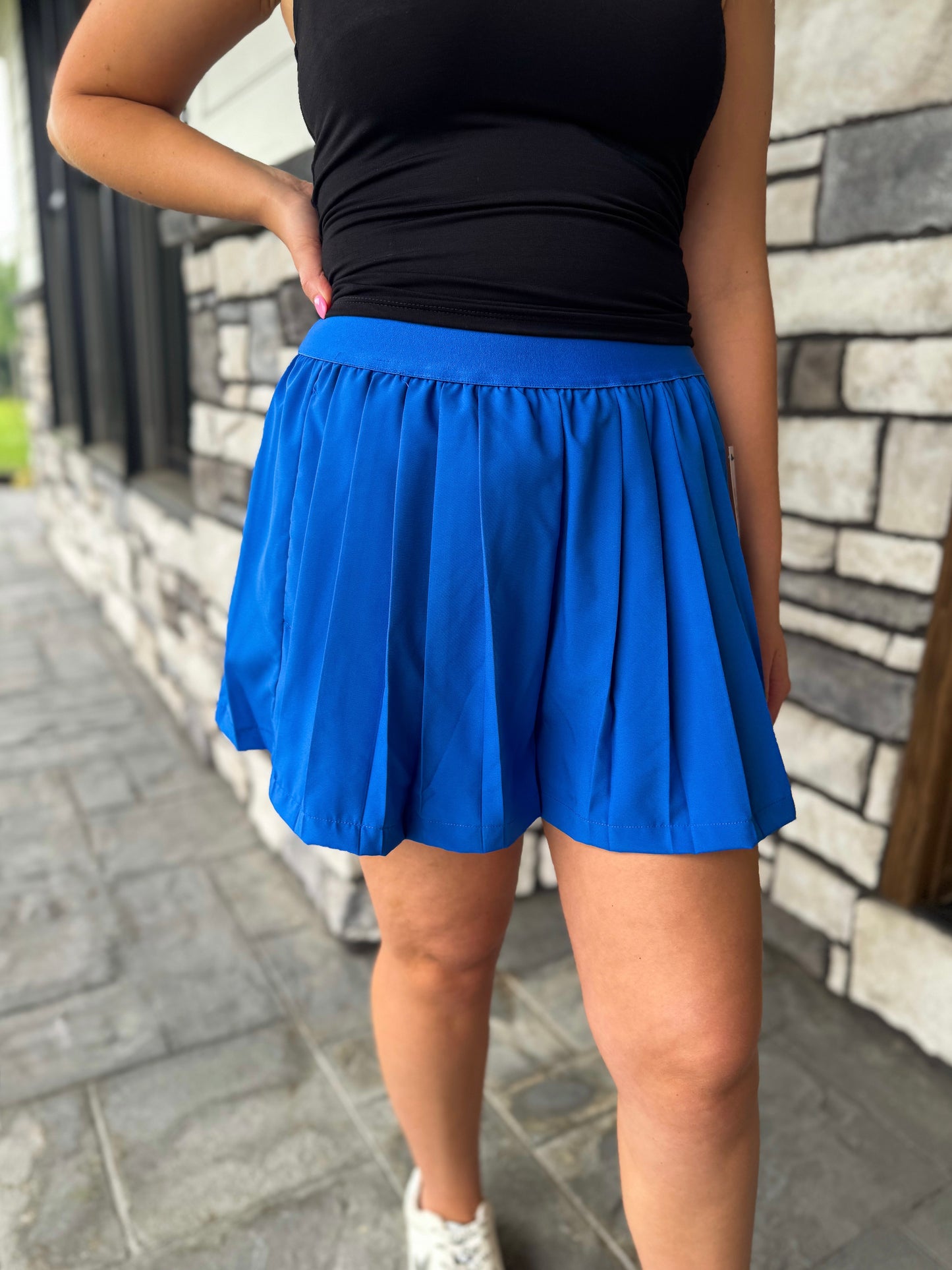 Abby Royal Blue Flow Athletic Shorts