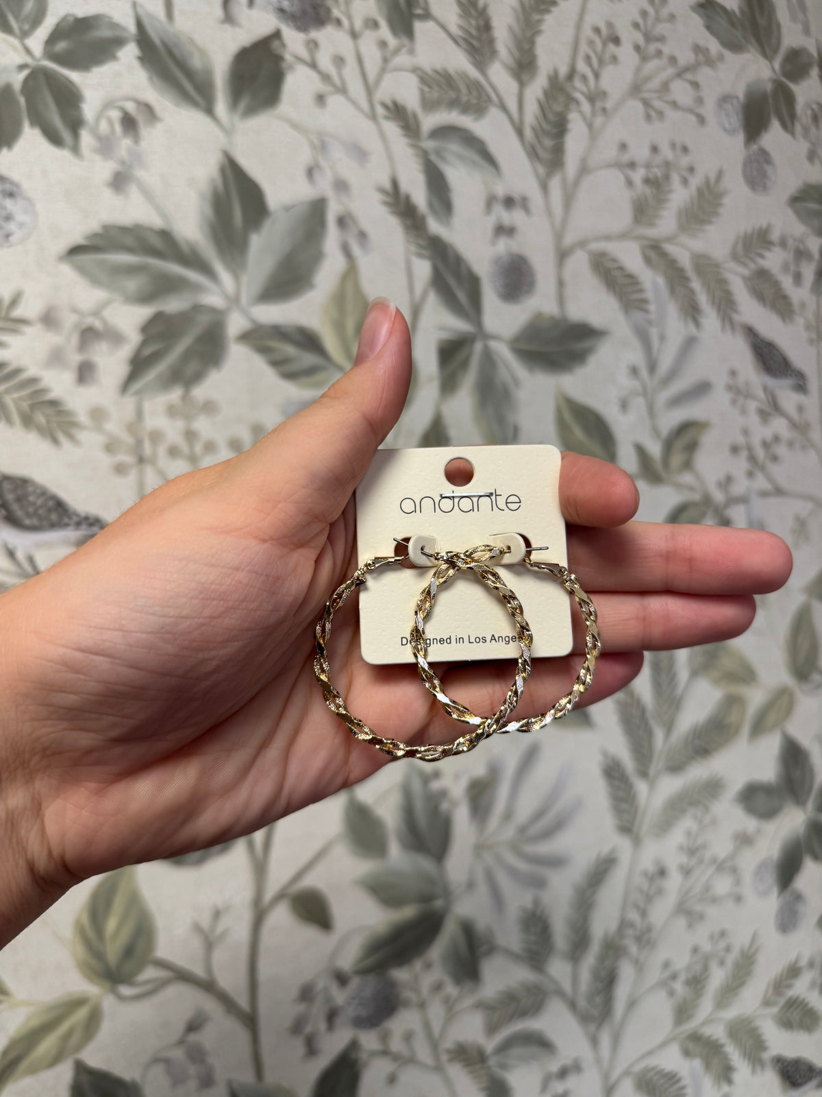 Large Twisted Gold Hoop Earrings