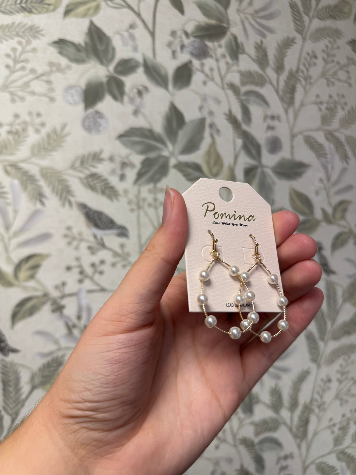 Gold & Pearl Teardrop Earrings