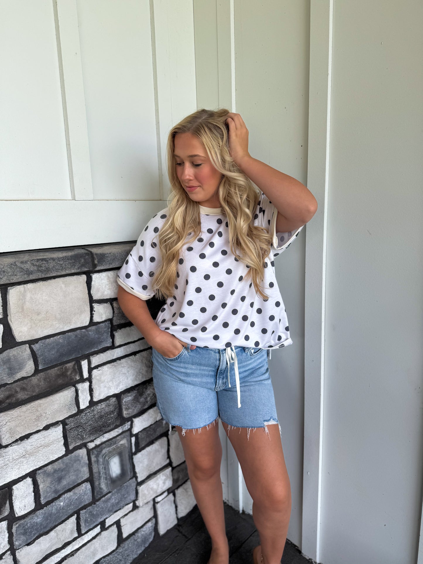 Super High Rise Drawstring Midi Shorts