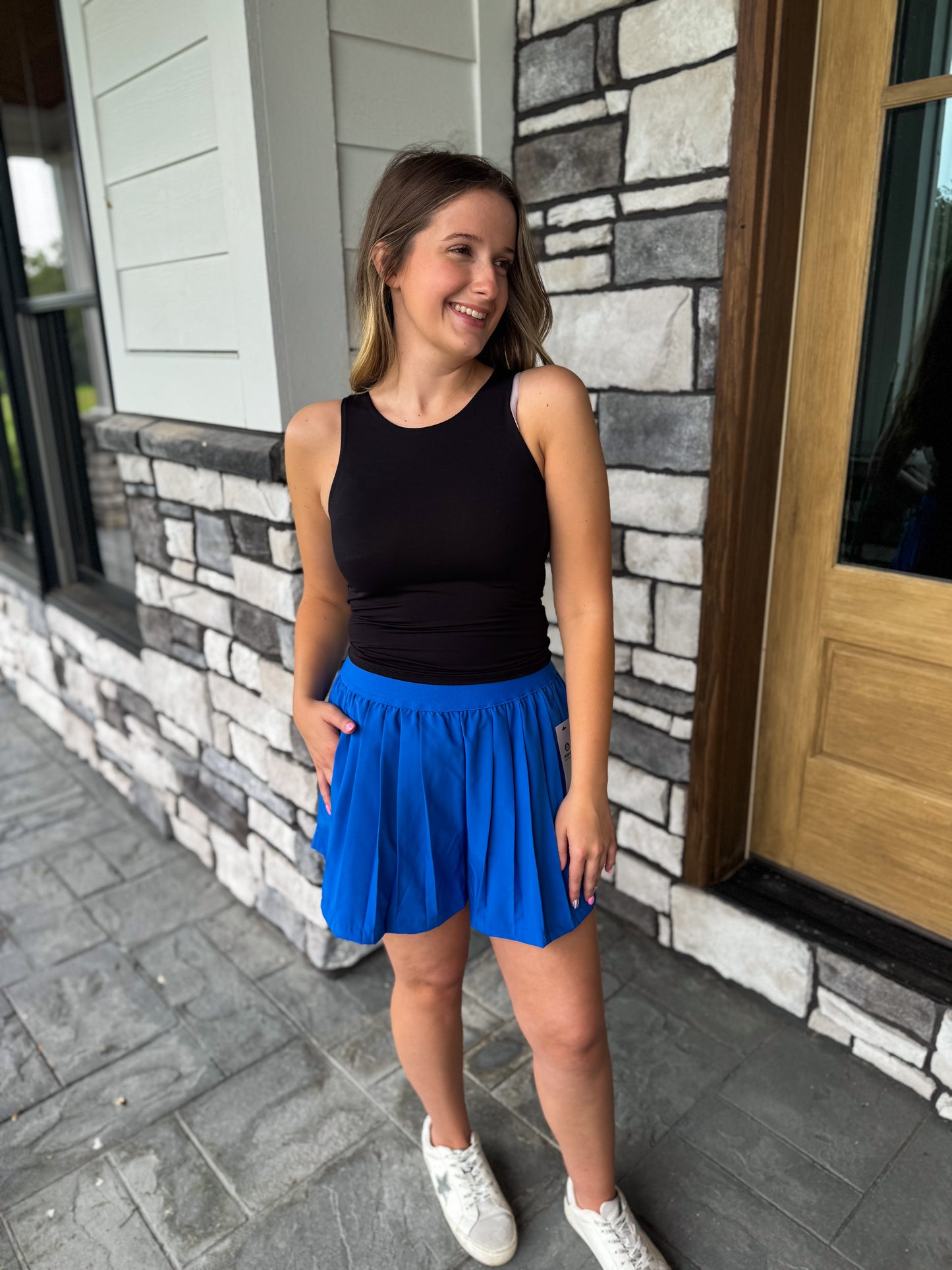 Abby Royal Blue Flow Athletic Shorts