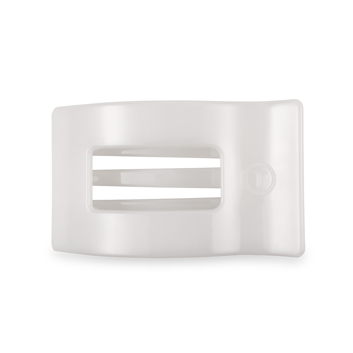 Coconut White | Medium | Flat Rectangle Hair Clip