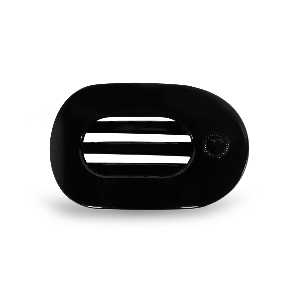 Jet Black | Small | Round Flat Hair Clip