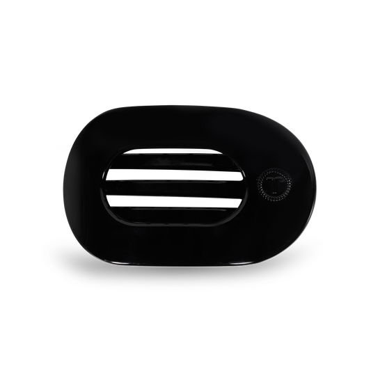 Jet Black | Small | Round Flat Hair Clip