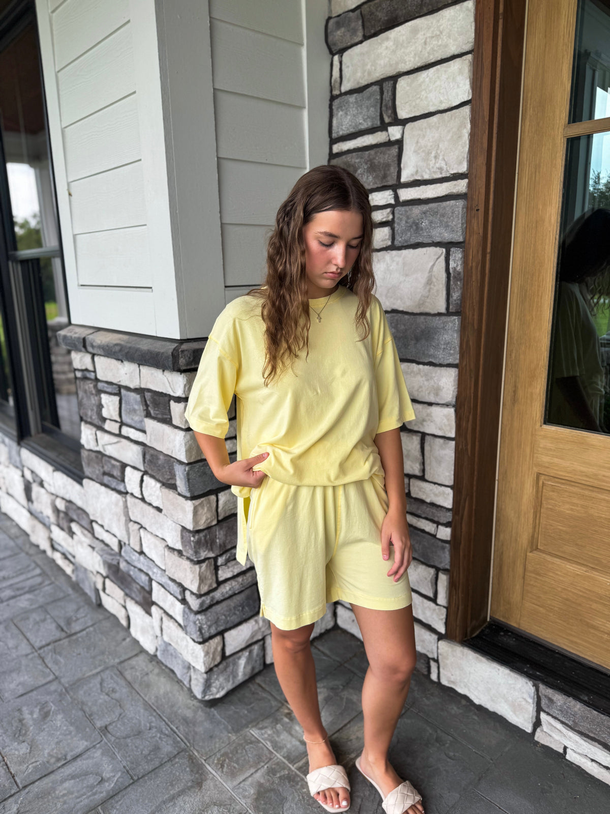 Summer Yellow Glow Coastal Drift Pima Cotton Set