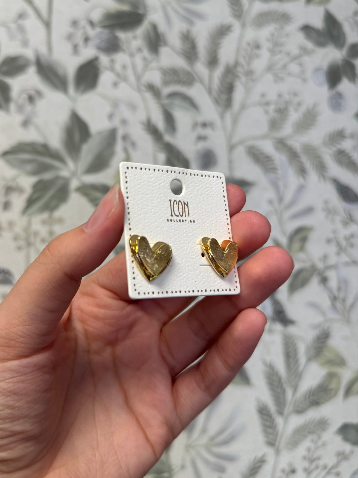Small Gold Heart Earrings
