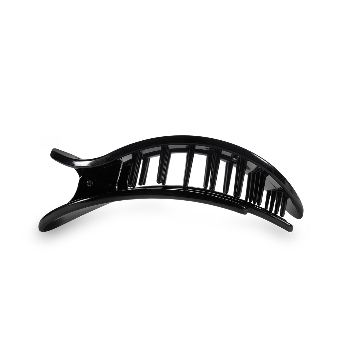 Jet Black | Small | Round Flat Hair Clip