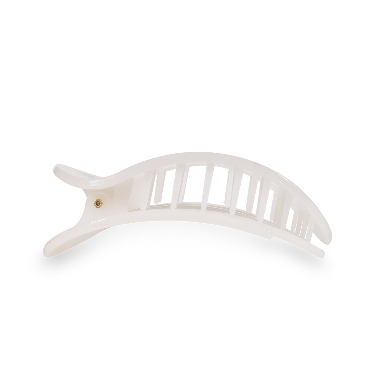Coconut White | Medium | Round Flat Hair Clip