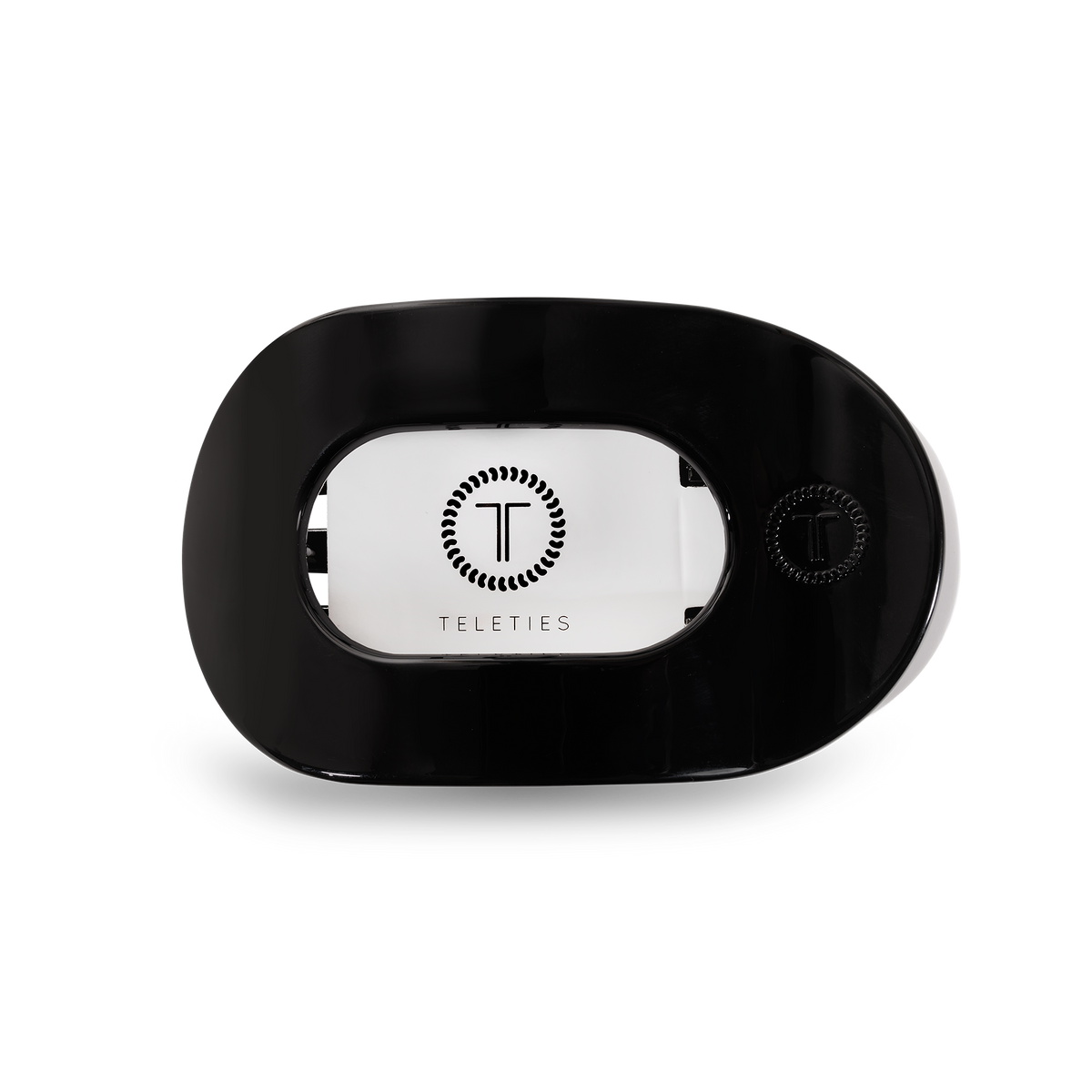 Jet Black | Small | Round Flat Hair Clip