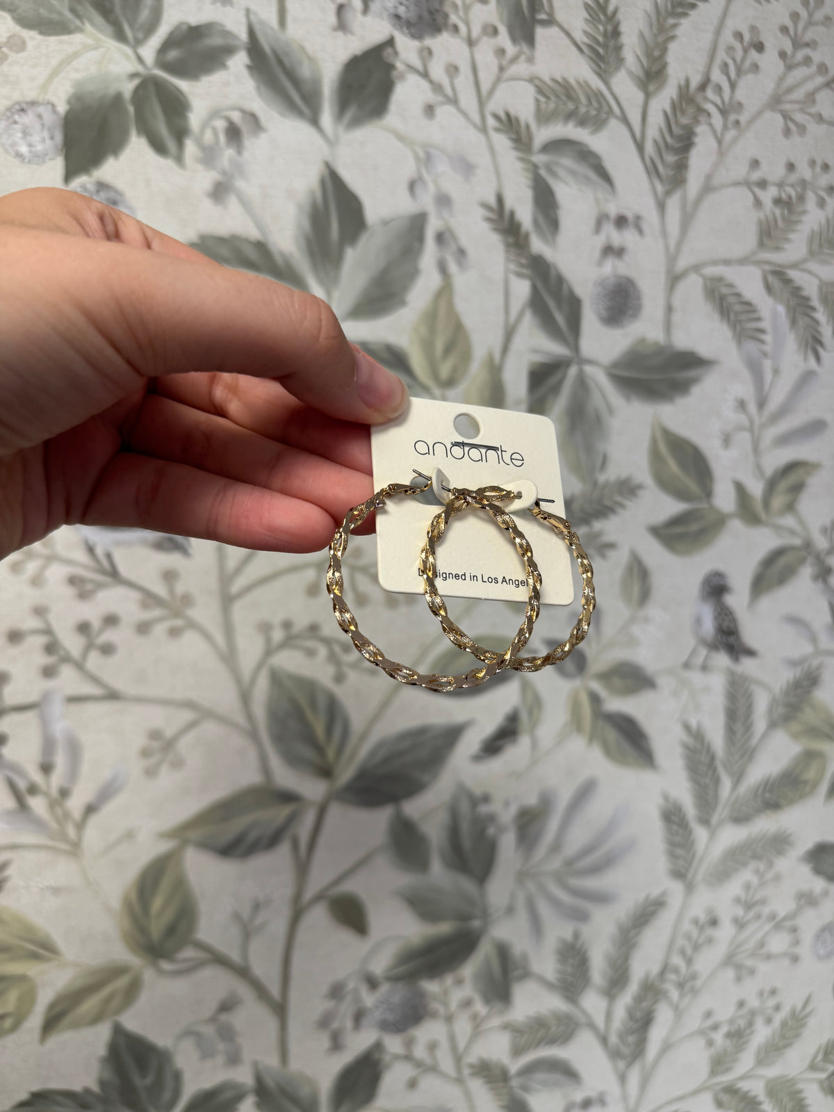 Large Twisted Gold Hoop Earrings