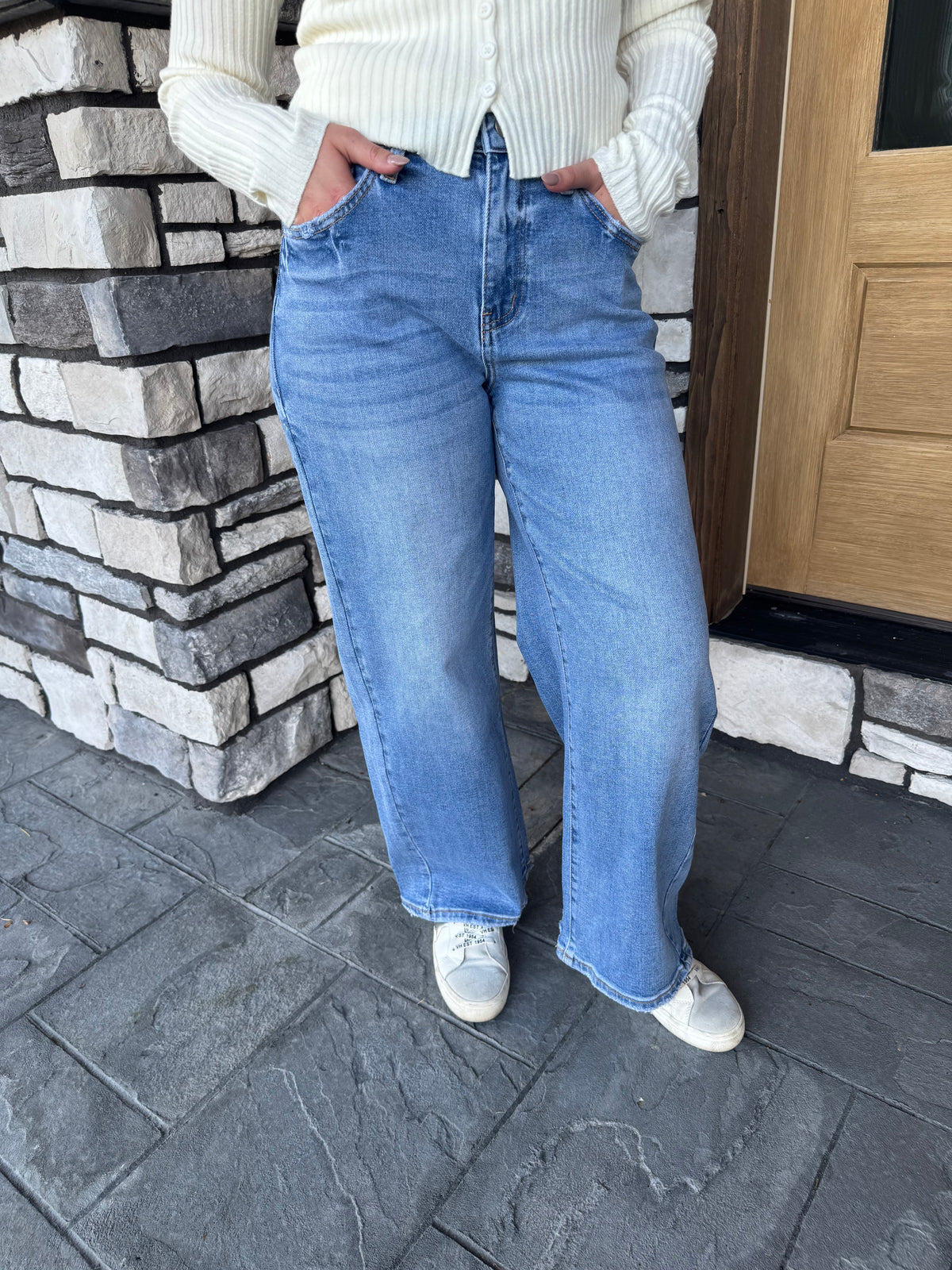 High Rise Baggy Wide Leg Jeans