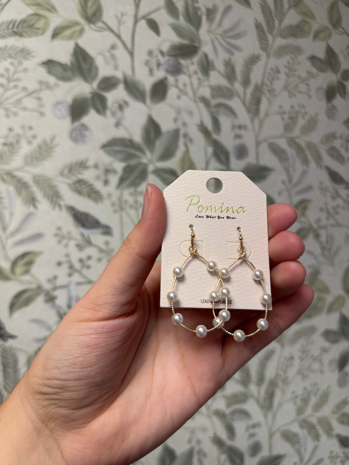 Gold & Pearl Teardrop Earrings