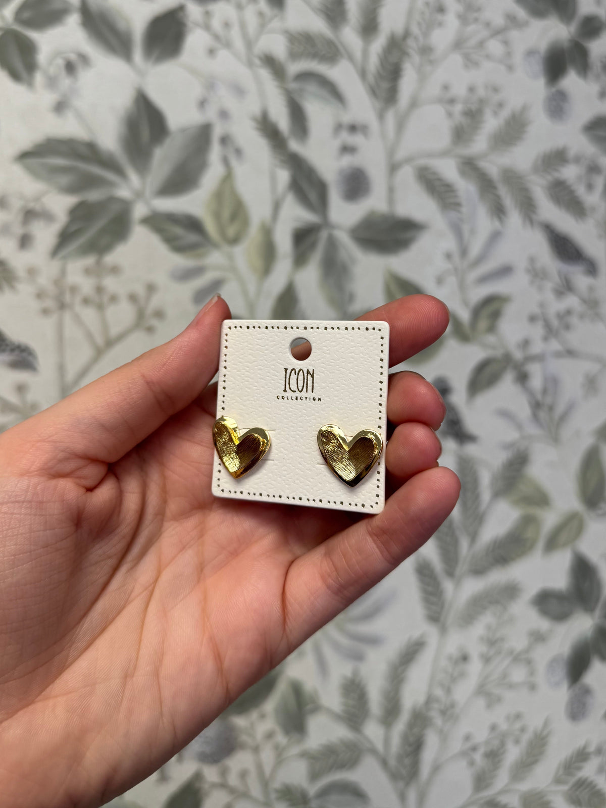 Small Gold Heart Earrings