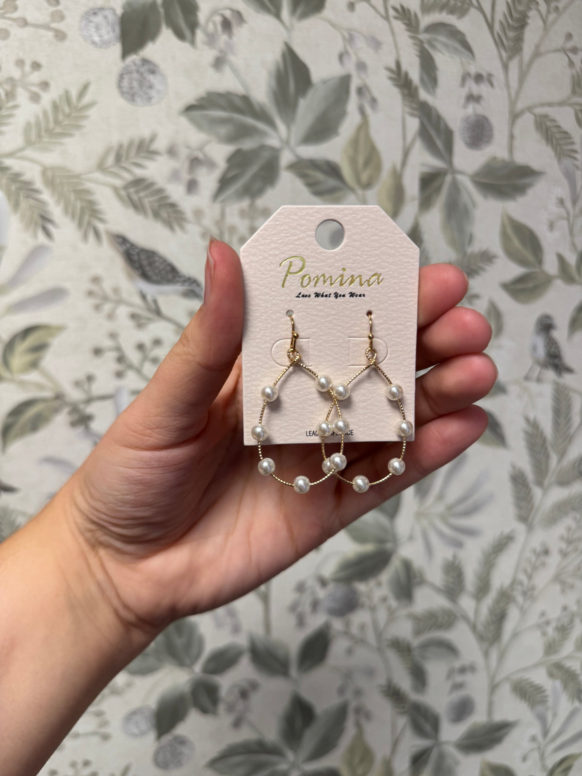 Gold & Pearl Teardrop Earrings