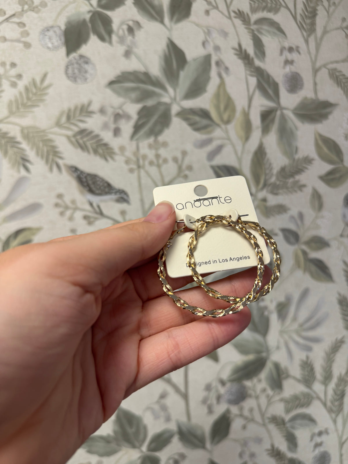Large Twisted Gold Hoop Earrings