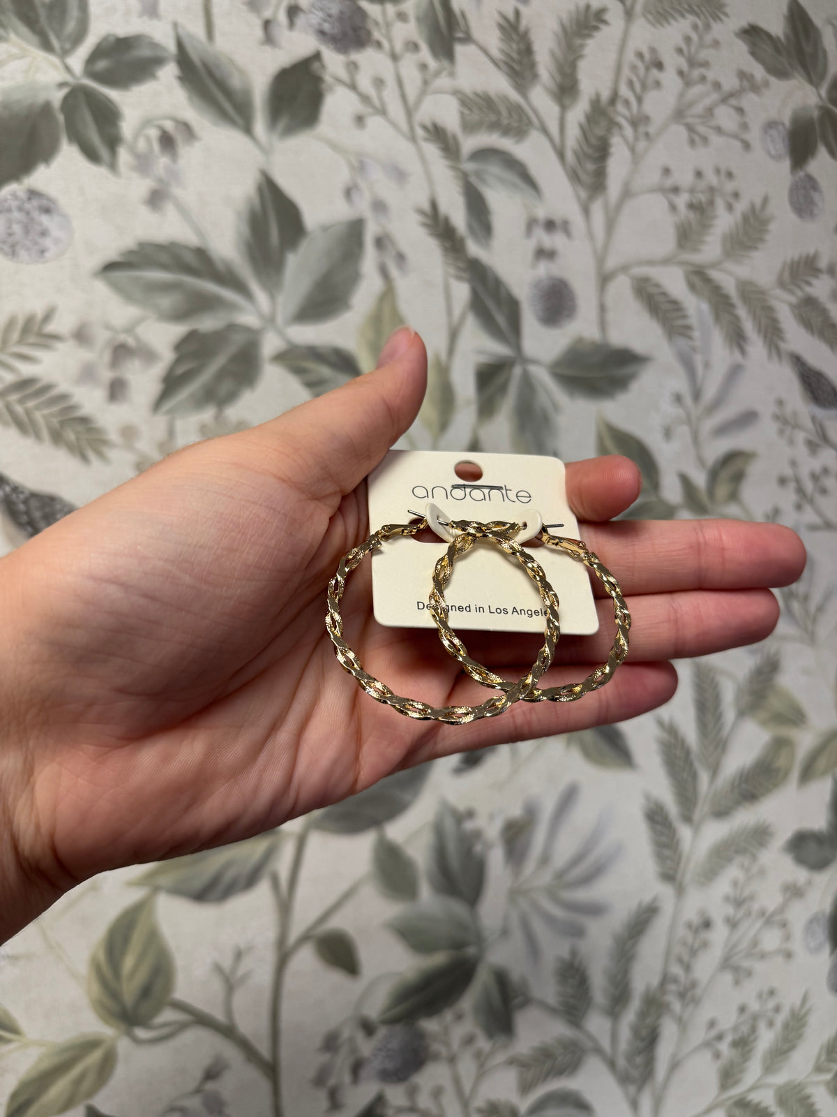 Large Twisted Gold Hoop Earrings