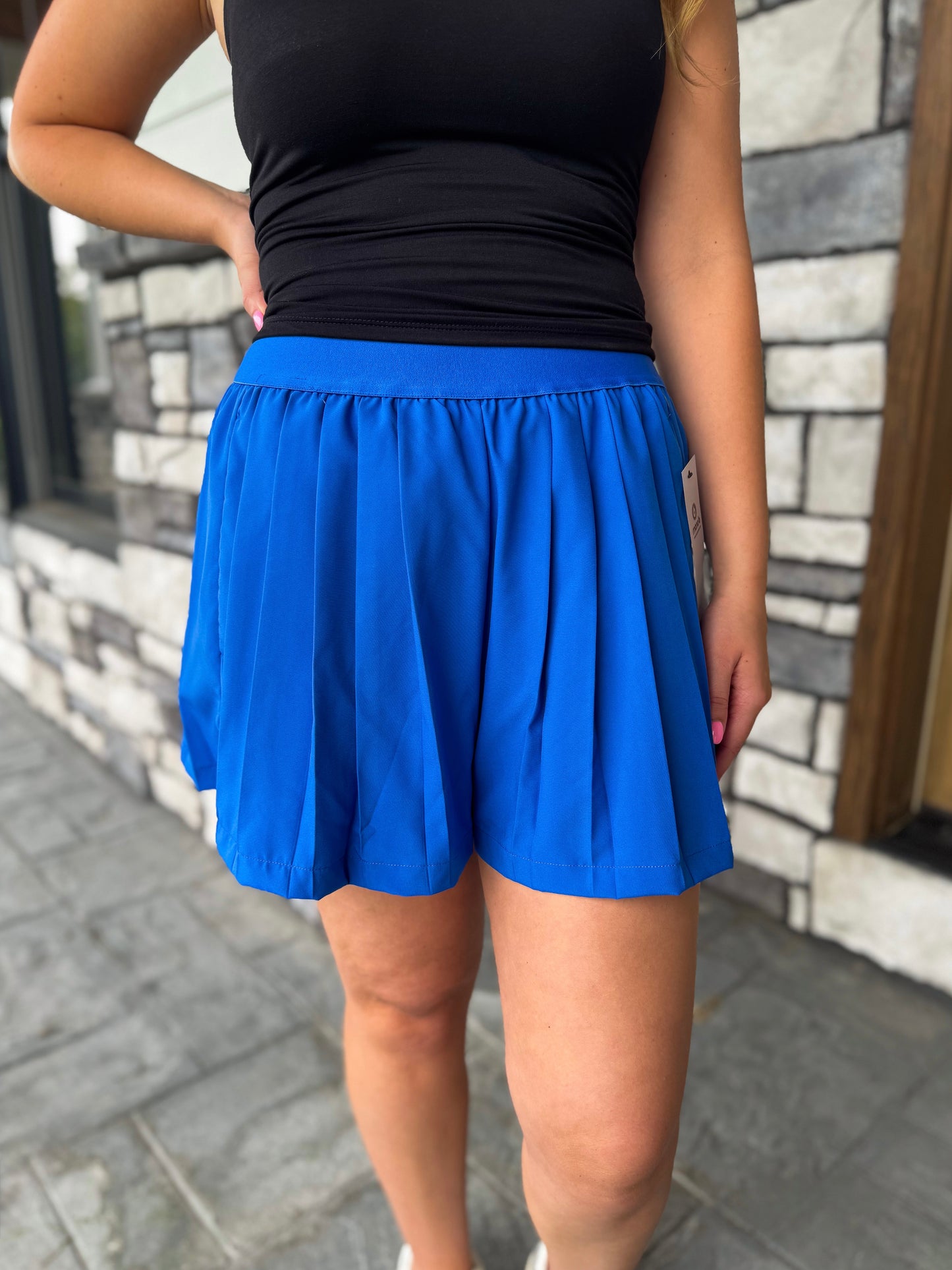 Abby Royal Blue Flow Athletic Shorts