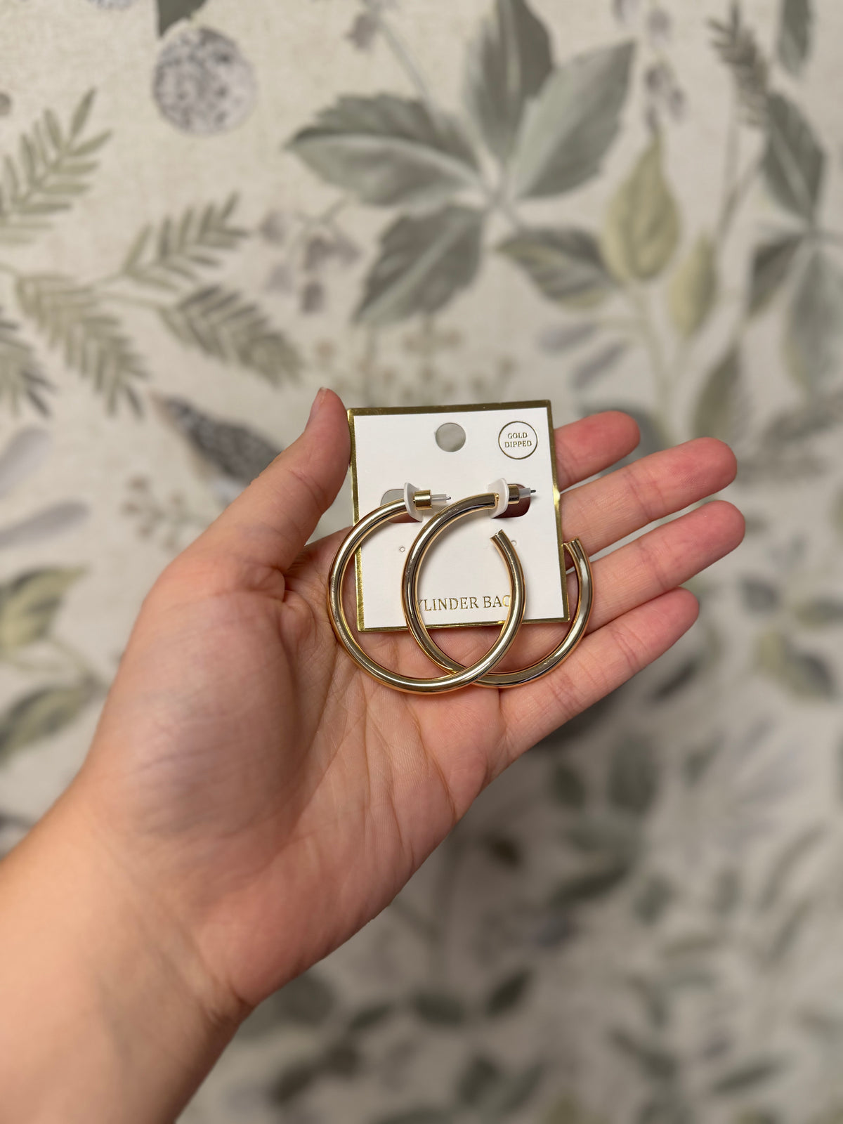Large Rounded Gold Hoop Earrings