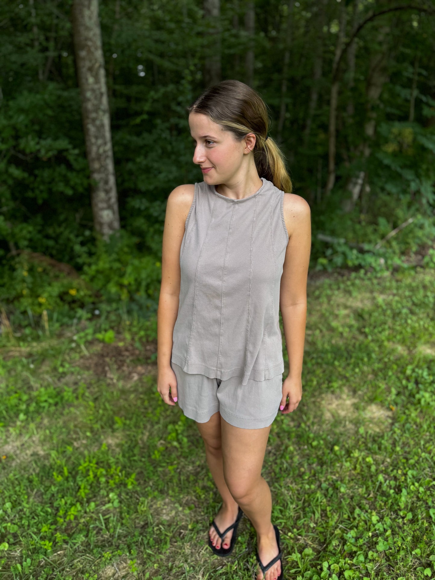 Olivia Taupe Dreamer Tank Set