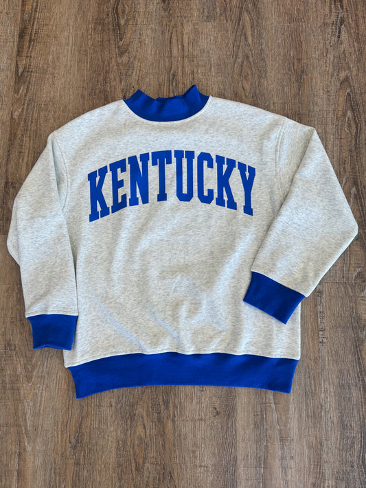Bren Gray & Blue “Kentucky” Reversible Polka Dot Sweatshirt