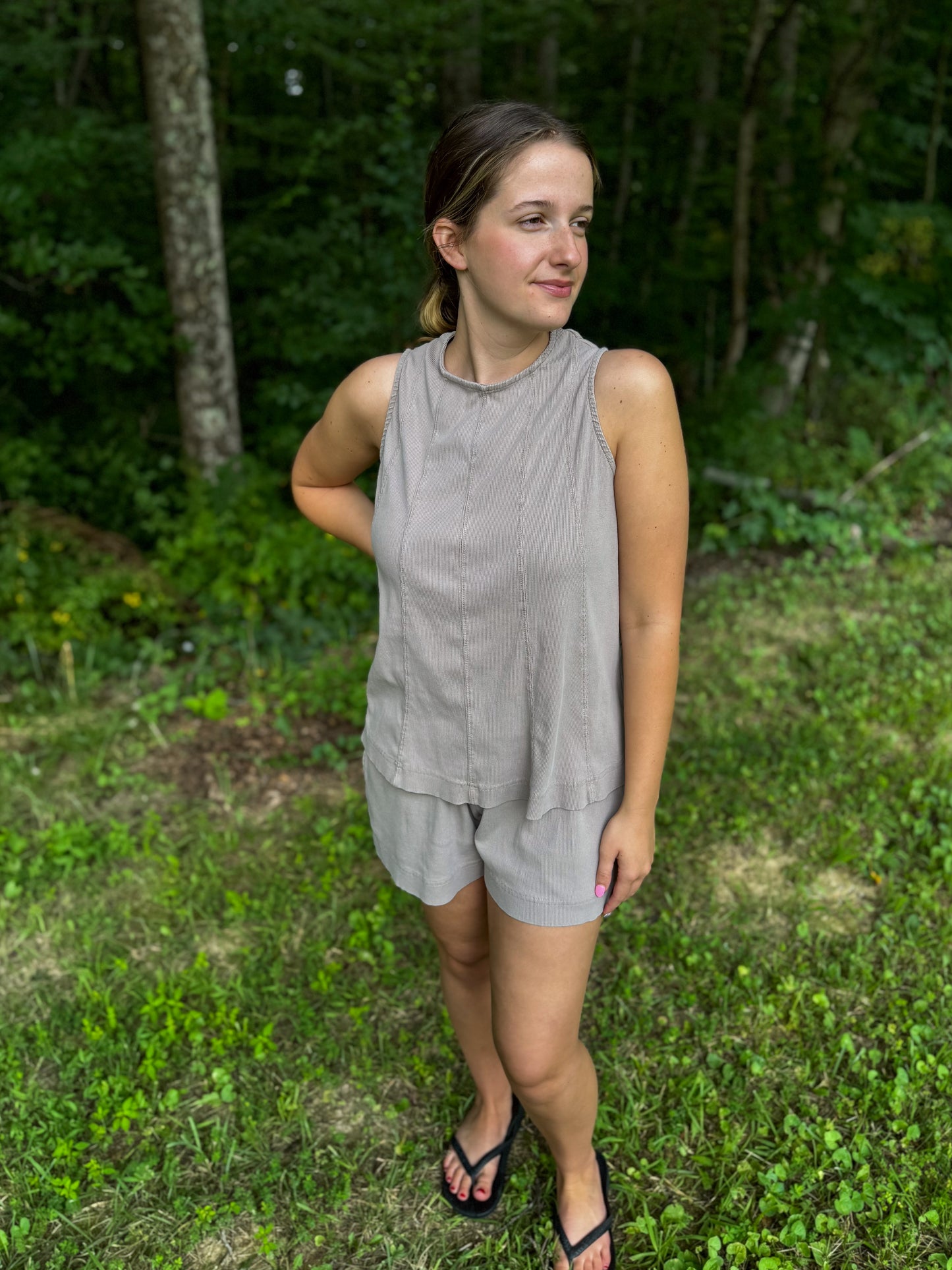 Olivia Taupe Dreamer Tank Set