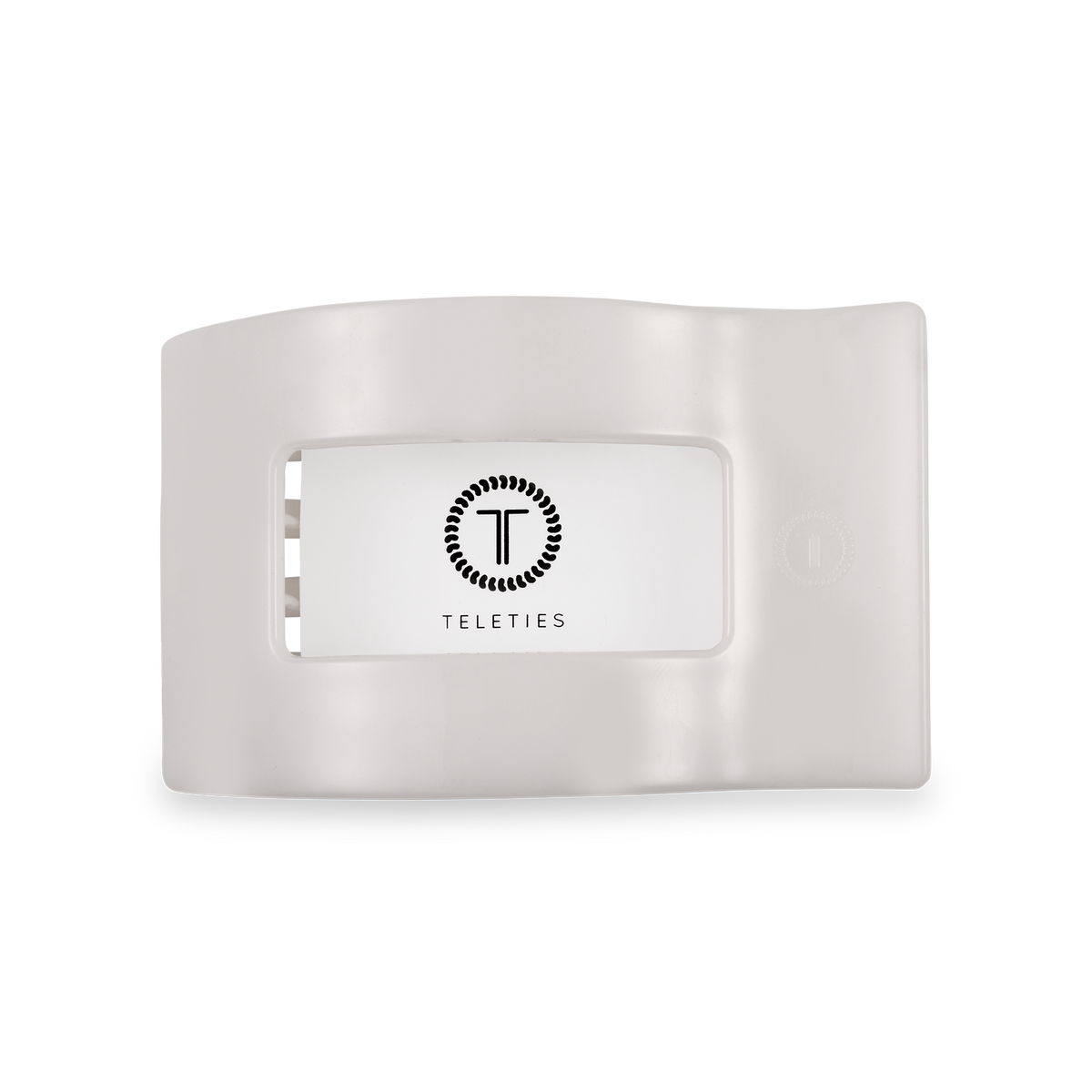 Coconut White | Medium | Flat Rectangle Hair Clip