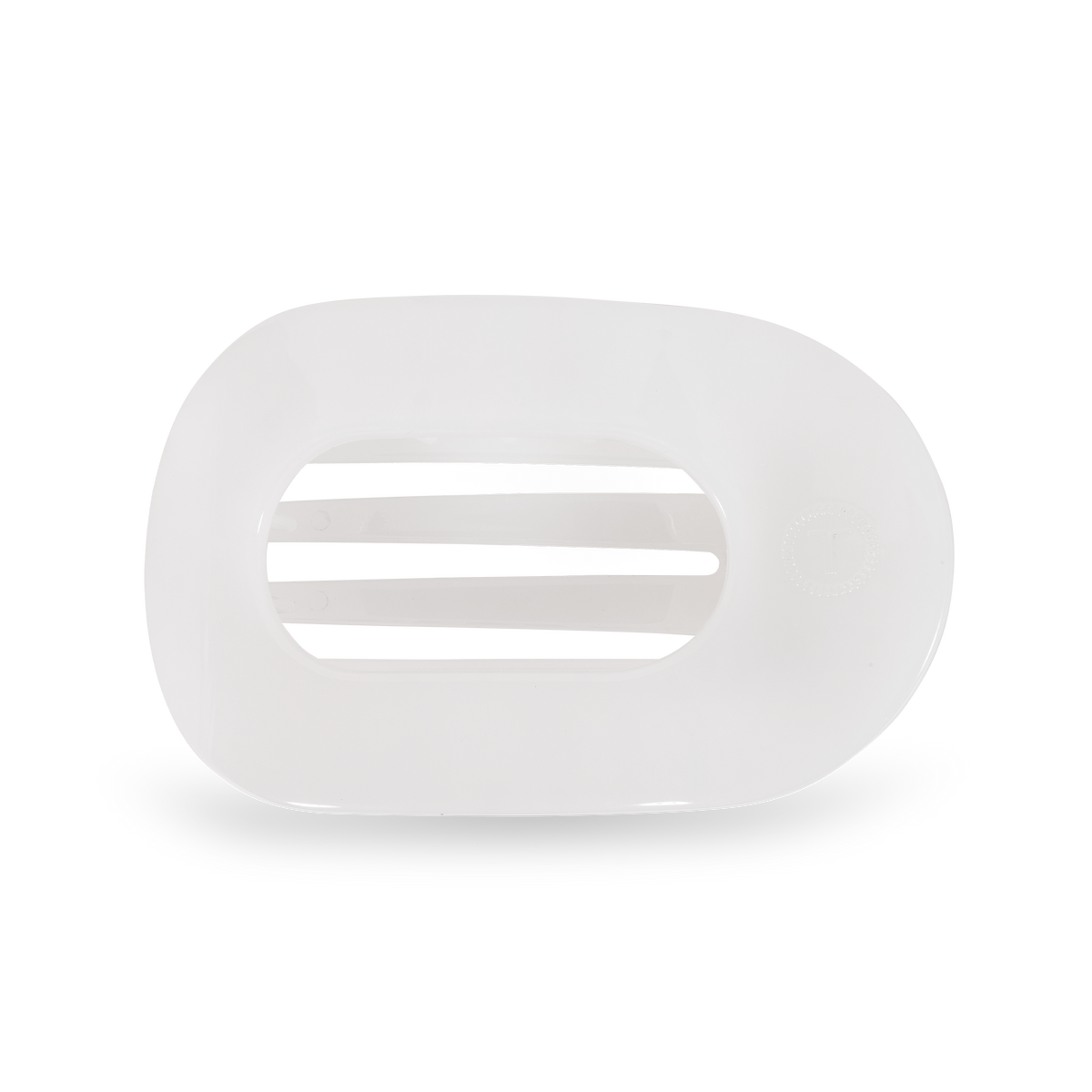 Coconut White | Medium | Round Flat Hair Clip