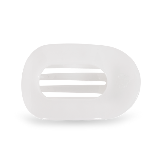 Coconut White | Medium | Round Flat Hair Clip