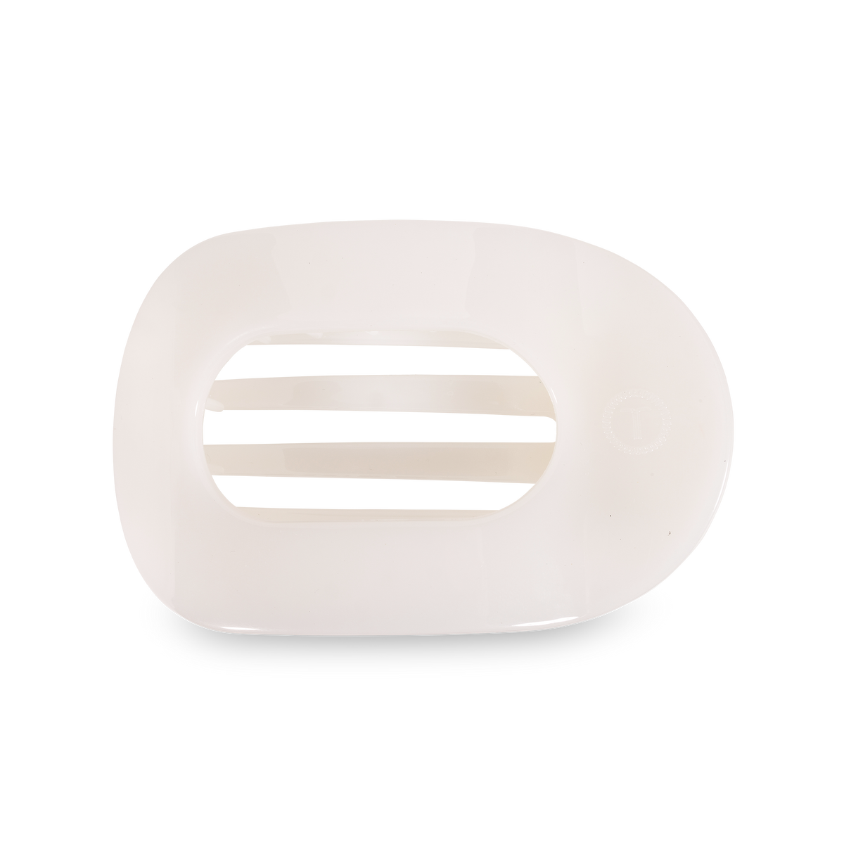 Coconut White | Large | Round Flat Hair Clip