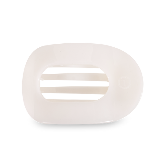 Coconut White | Large | Round Flat Hair Clip
